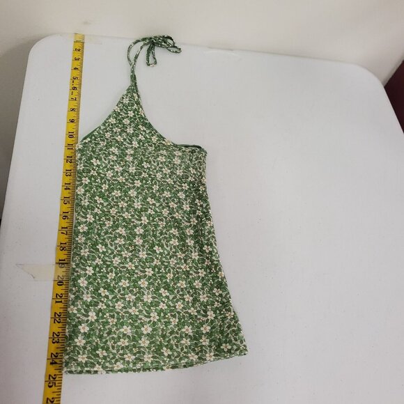 Route 66 Womens Y2K Floral Forest Fairy Halter Tank Top Size XL Green Soft Girl - Picture 7 of 9